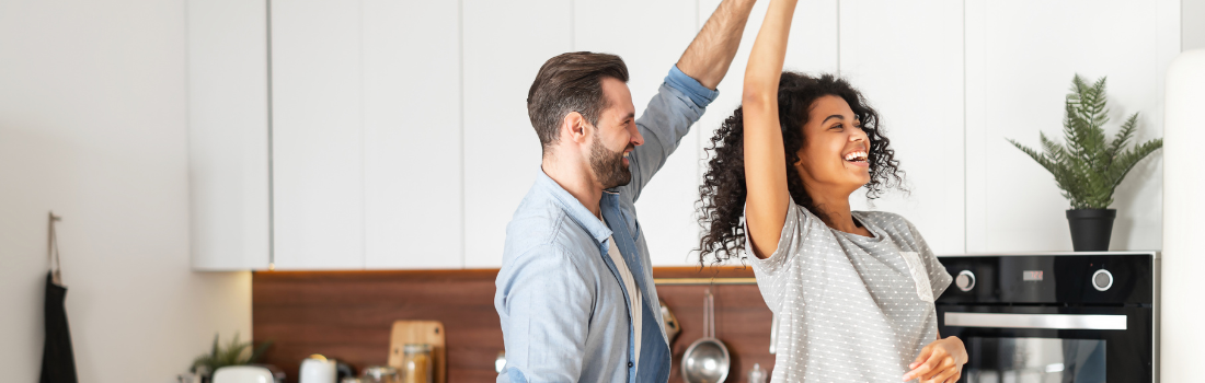 Couple Dancing in kitchen